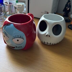 NEW RARE - Disney Nightmare Before Christmas Sally & Jack Coffee Mug Set